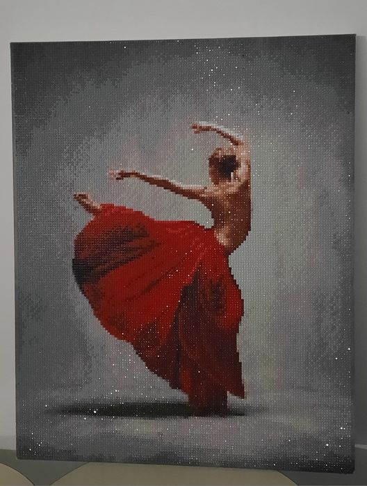 Tablou  modern si deosebit ,cu diamante, pe șasiu