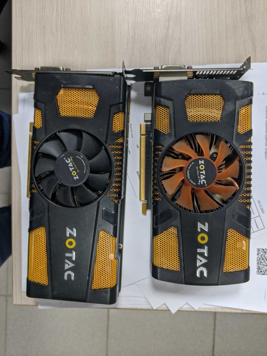 Видео карта Zotac GTX 560 Ti 2 шт, не рабочие на запчасти