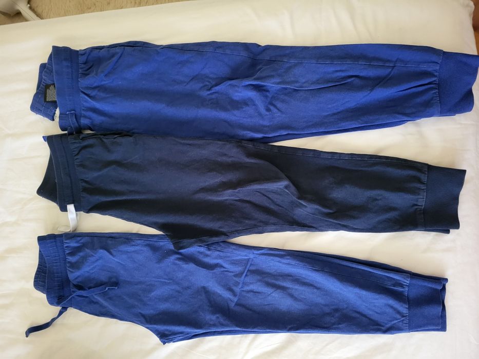 Lot trening, pantaloni twill, hanorac, haine scoala 134, 8-9 ani H&M