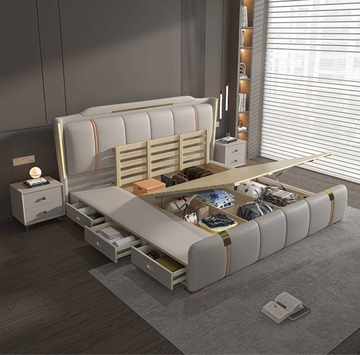 Premium кровать с подсветкой и хранением