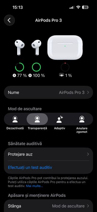 AirPods Pro 3 ANC Activ 100%-Noi Sigilate,Calitate premium