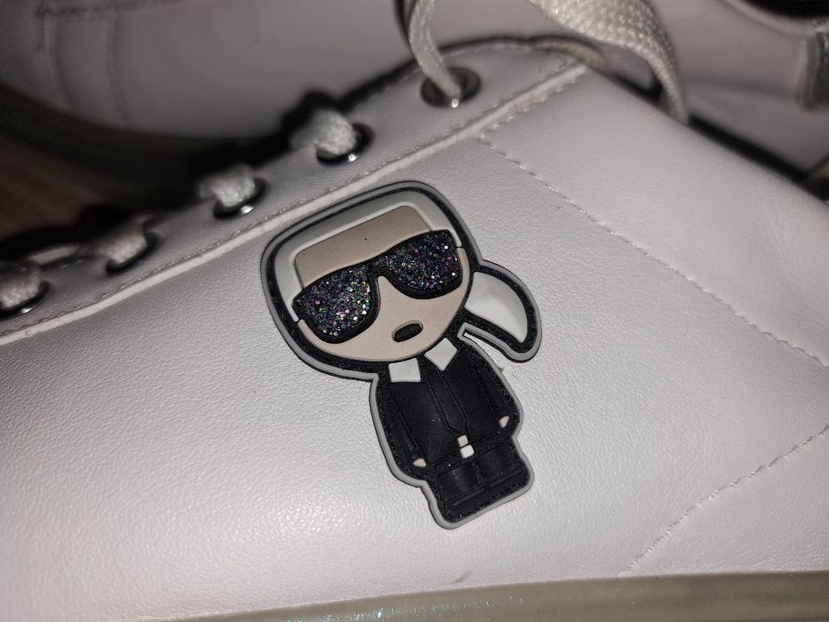 Karl  Lagerfeld  Дамски  Кожени  Обувки  с  Холограмни  Детайли 38