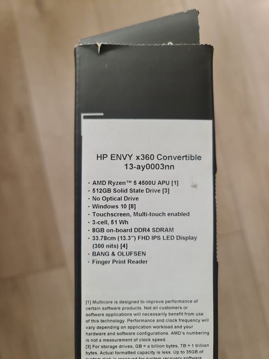 Laptop HP Envy X360 cu display crapat(abia se vede)