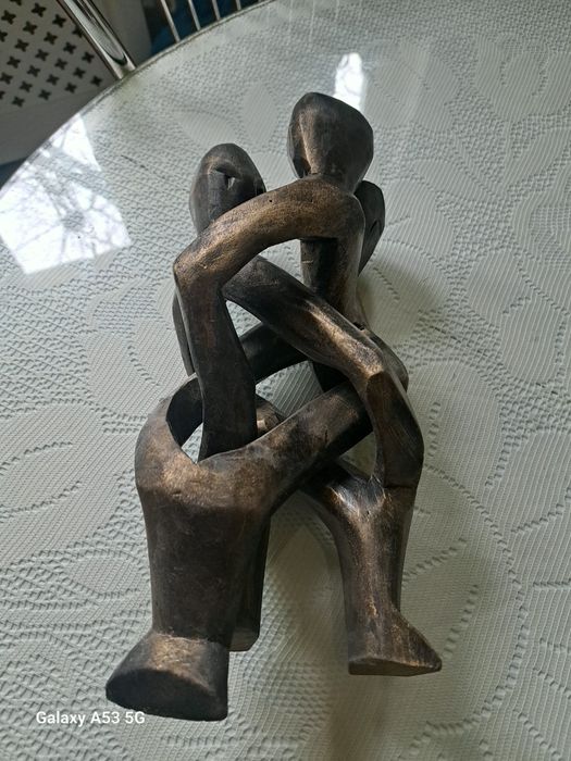 Statueta 3 negri din lemn