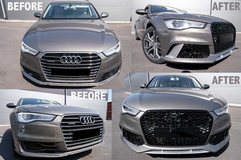 Bara fata Audi A6 C7 facelift 2014-2018 RS Look cu grila fagure