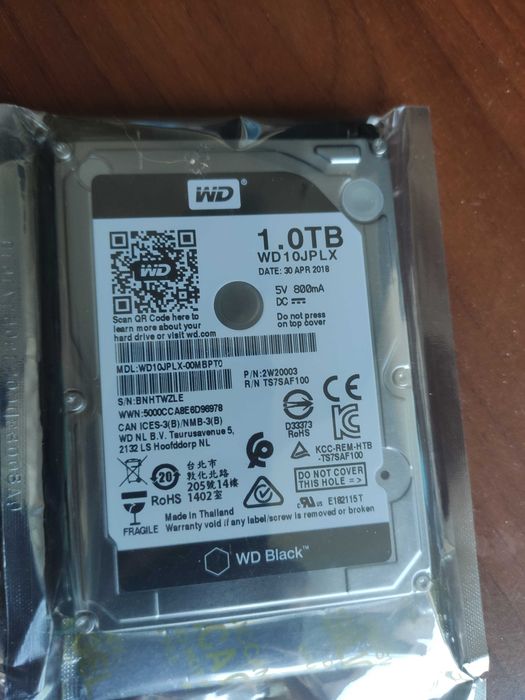 WD Black 1TB WD10JPLX 7200 RPM SATA 6 Gb/s 32MB 9.5 MM 2.5 Inch 2 BUC SIGILATE