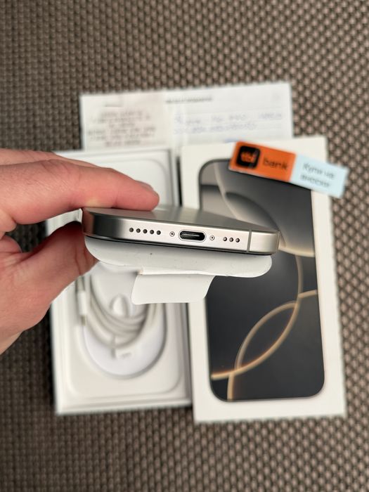 КАТО НОВ!*ЛИЗИНГ* iPhone 16 Pro 128Gb Natural Titanium / 24М ГАРАНЦИЯ