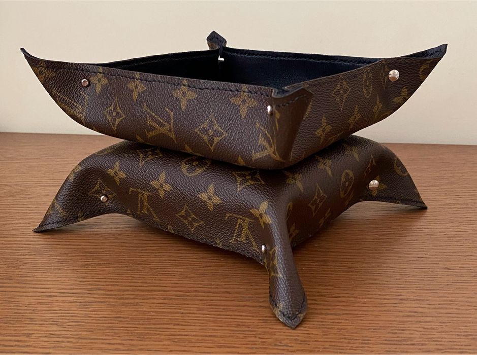 Louis Vuitton Monogram Brown Custom Leather Tray