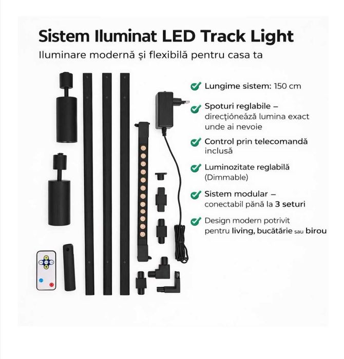 LED релсово осветление Absolu Chic, 3 регулируеми спота