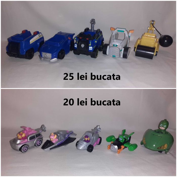 figurine masinute Patrula Catelusilor Paw Patrol Eroi in Pijama