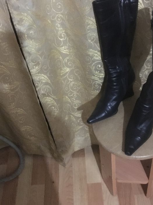Сапоги кожа ,импорт