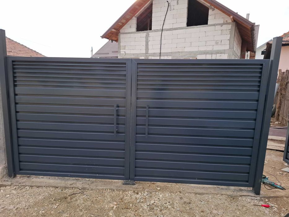 Poarta din teava rectangulara 100x20 – design modern si rezistenta