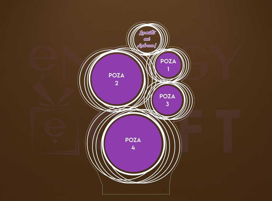 Lampa Led Personalizata – Rama Foto