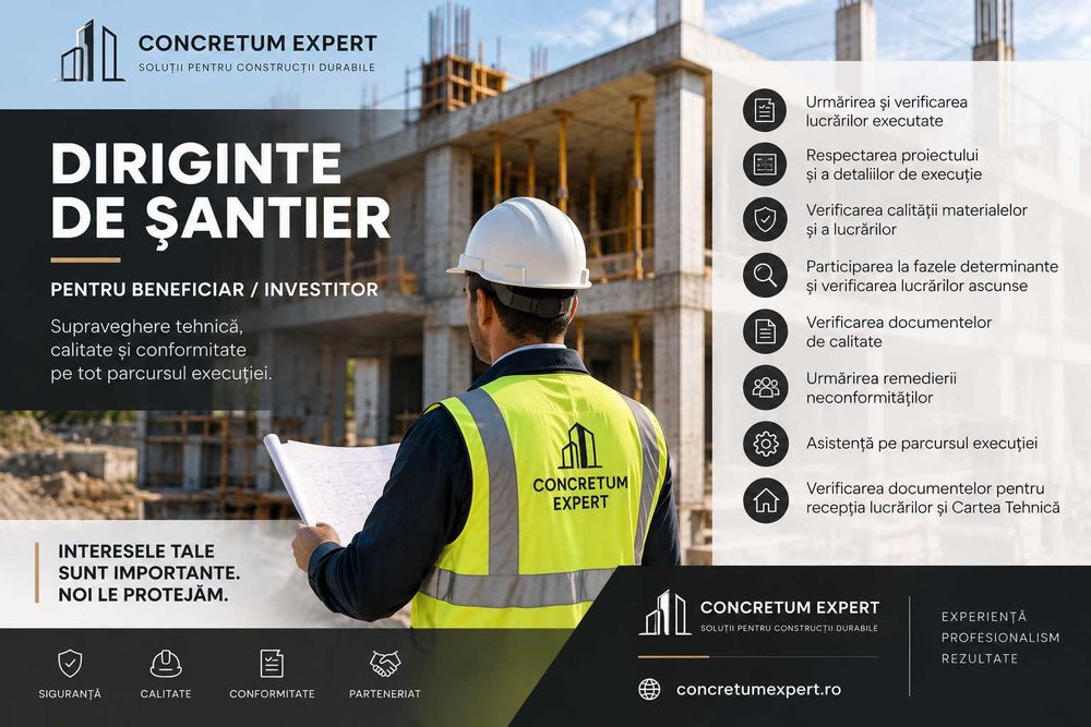 Diriginte de santier + RTE | Construcții civile | Asistenta tehnica