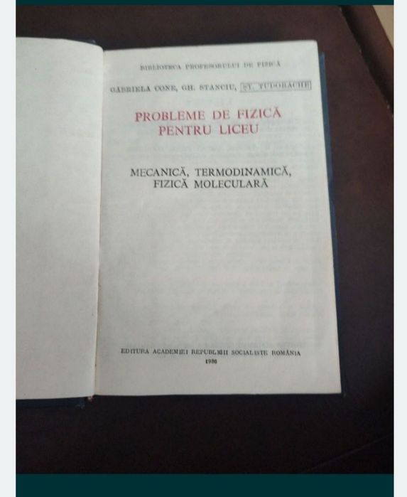 Probleme de fizica pt liceu- Gabriela Cone