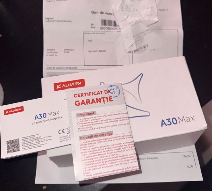Telefon în garanție A30 max
