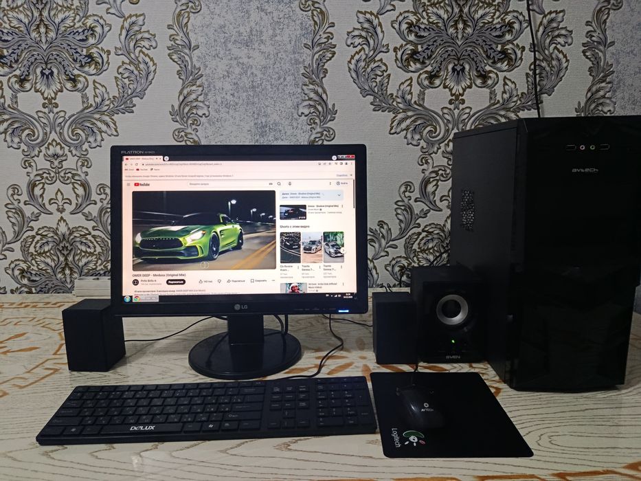 Kompyuter damashniy arzon sotiladi. LG Komplekt