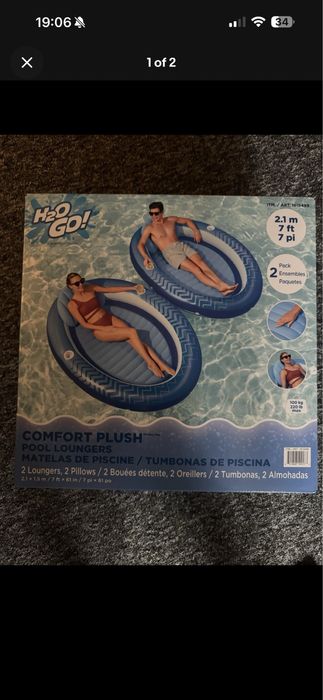 Set 2 saltele gonflabile pentru piscina