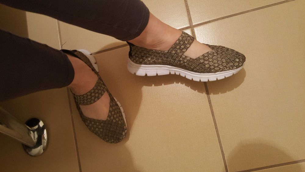 Pantofi fri piele italienesti + balerini aurii