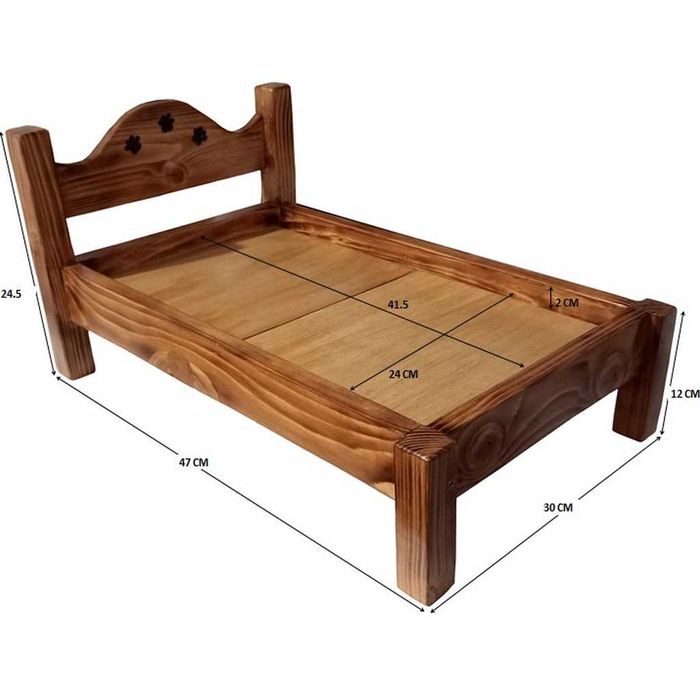 Patut din lemn pentru animale mici - pisici - caini