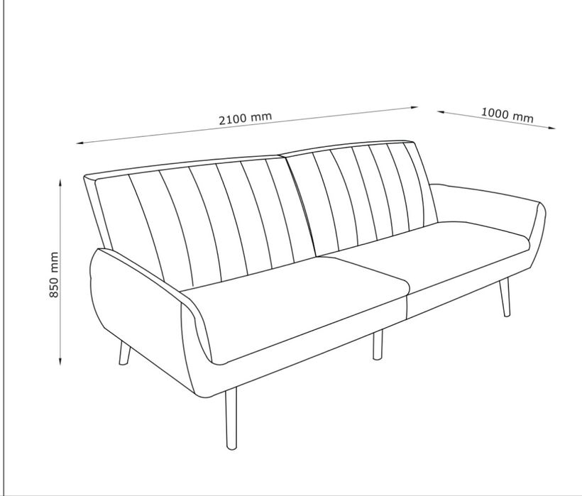 Canapea extensibilă HARNDRUP bleumarin