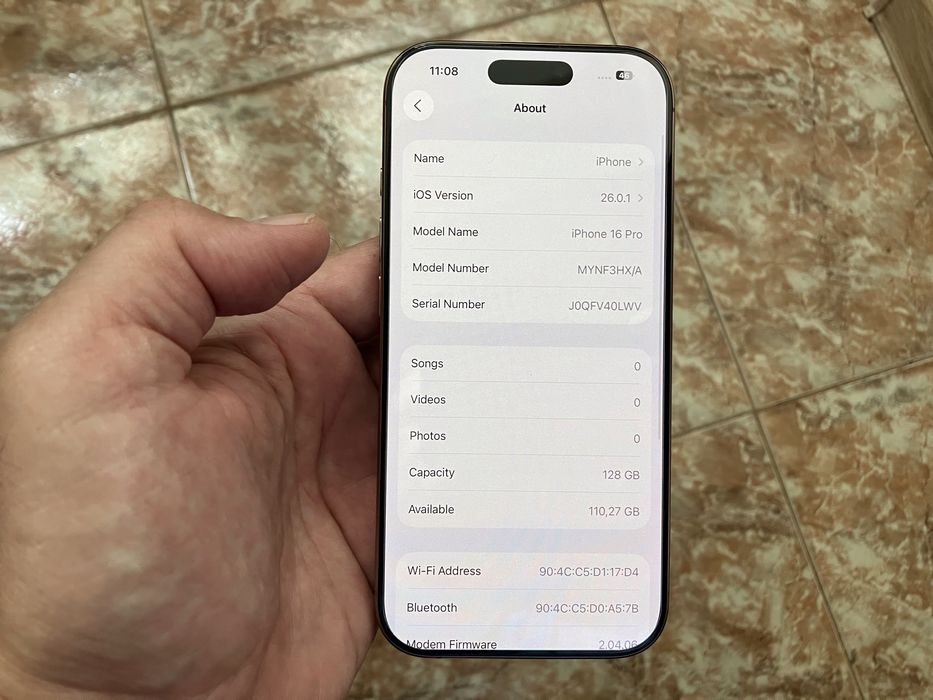 IPhone 16 Pro 128гб Перфектен 92% BH