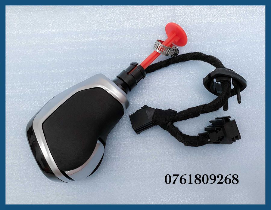 Nuca schimbator piele DSG iluminata LED VW Golf 5 6 7 Jetta Eos Scirocco Passat B6 B7 B8 CC Polo Tiguan Touareg Touran Caddy Amarok / Skoda / Seat