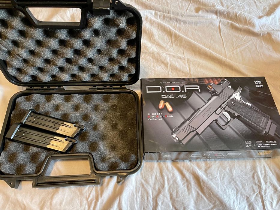 Pistol Airsoft Tokyo Marui Hi-Capa 5.1 D.O.R. Gas Blowback – stare excelentă + 3 încărcătoare + valiză transport