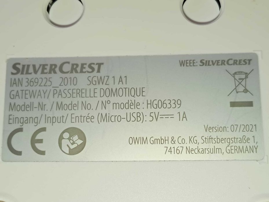 Gateway Zigbee SilverCrest