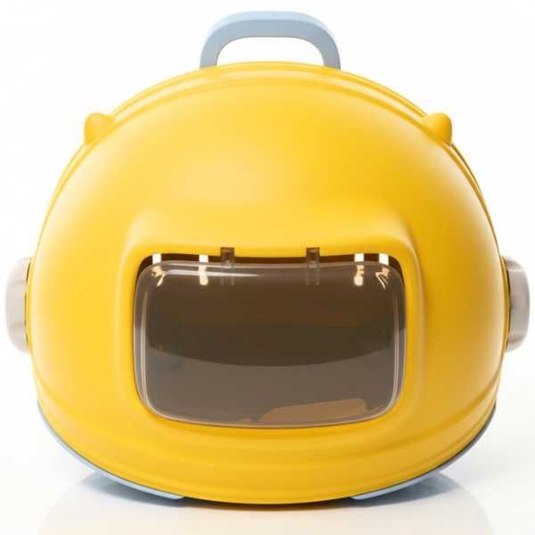 Затворена Котешка Тоалетна - 55.4см/49см/41.7см - Жълта - Pet-Interest