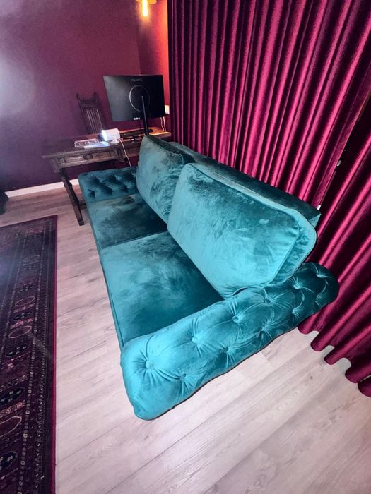 Set Canapea Extensibila + Fotoliu Smarald