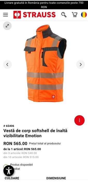 Vesta reflectorizanta Engelbert Strauss Motion salopeta funcțională S