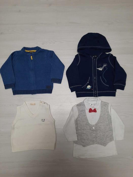 Hanorac bebelus + pulover, marca In Extenso+bluza+vesta, mărimea 80 cm