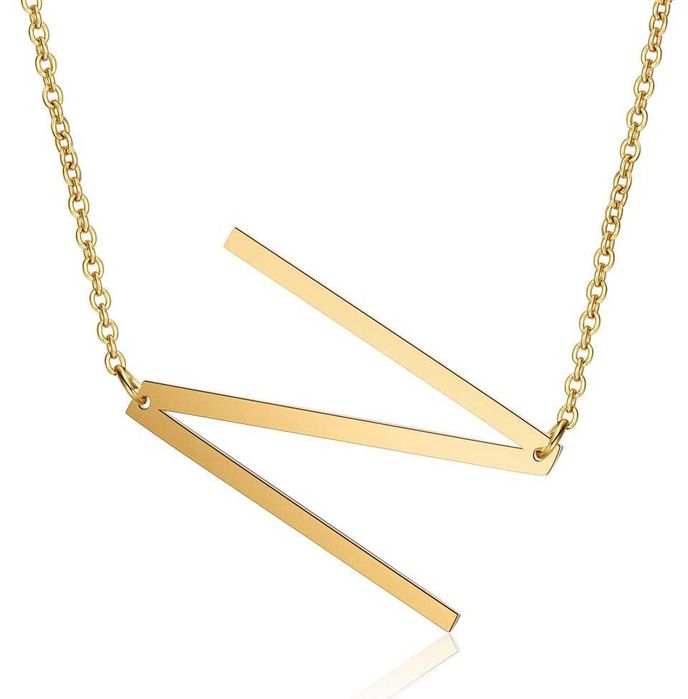 Lantisor inox cu initiale