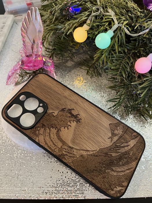 Husa iphone 16 Pro Max lemn de nuc natural