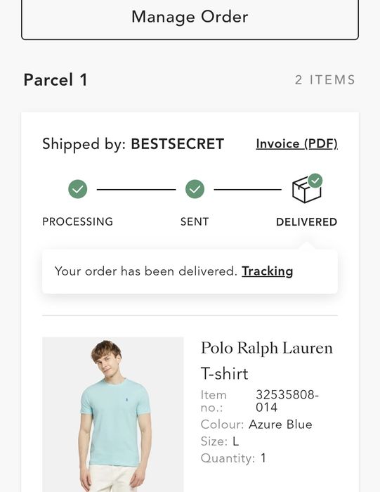 РАЗПРОДАЖБА! Оригинална тениска Polo Ralph Lauren -Размер Л-Azure Blue