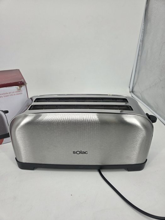 Тостер Solac Yé-Yé, 1400 W, 6 нива на препичане, два екстра дълги слота с променлива ширина