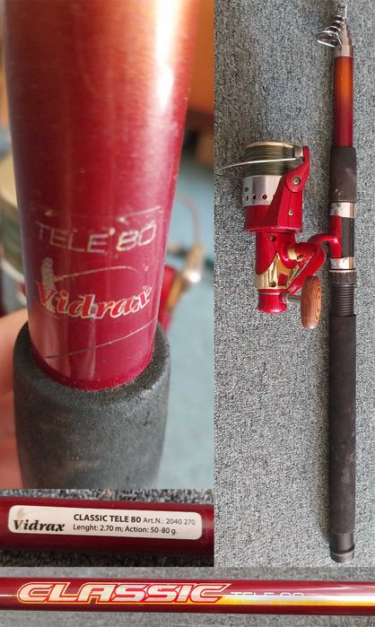 Директен телескоп, различни видове въдици, макари