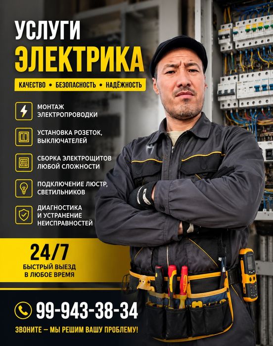Электрик, электромонтаж , электромонтёр.