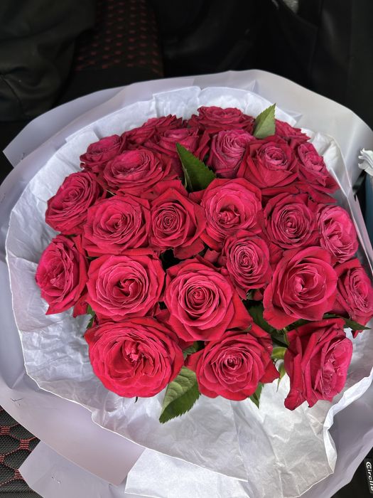 Свежий букет из 25 роз