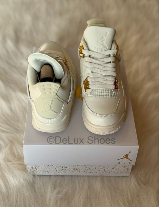 Air Jordan 4 Retro Metallic Gold White Oreo Cement Black Tech Nike