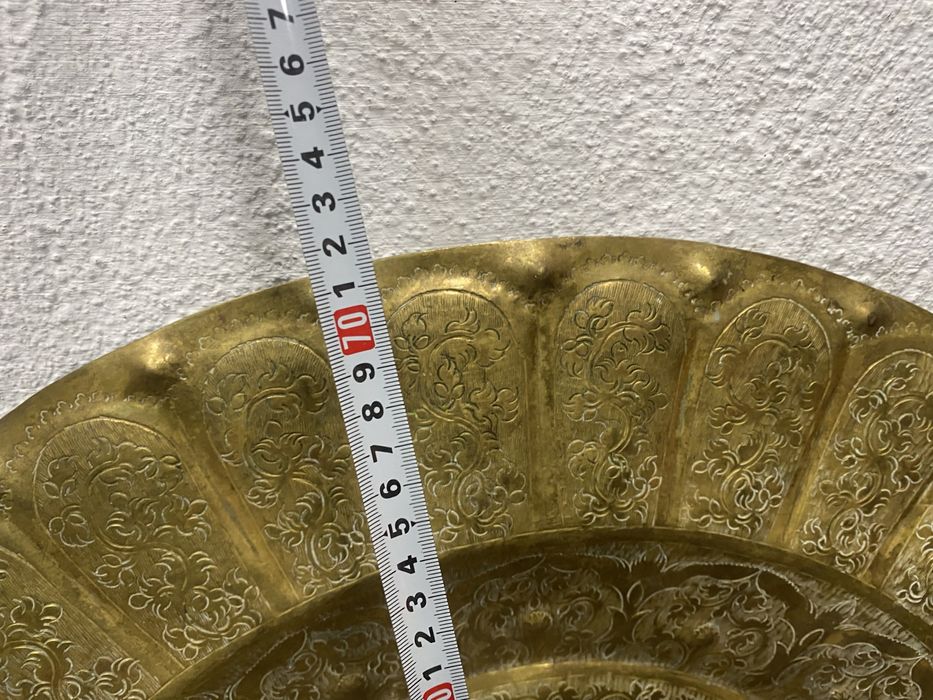 Огромно арабско месингово пано ръчно изографисано