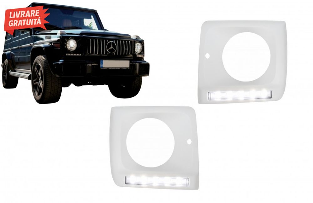 Carcasa faruri cu Lumini de zi dedicate LED DRL Mercedes G-class W463
