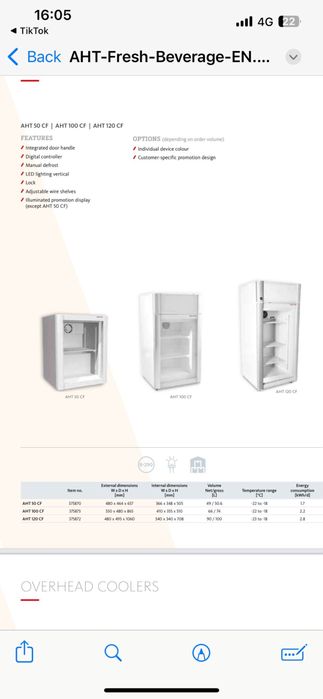 Vitrine de bar / Energizant / Universale