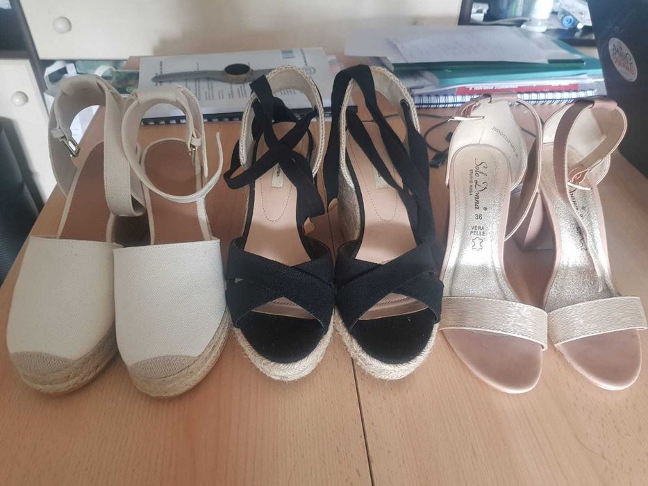 Sandale cu toc gros si cu platforma