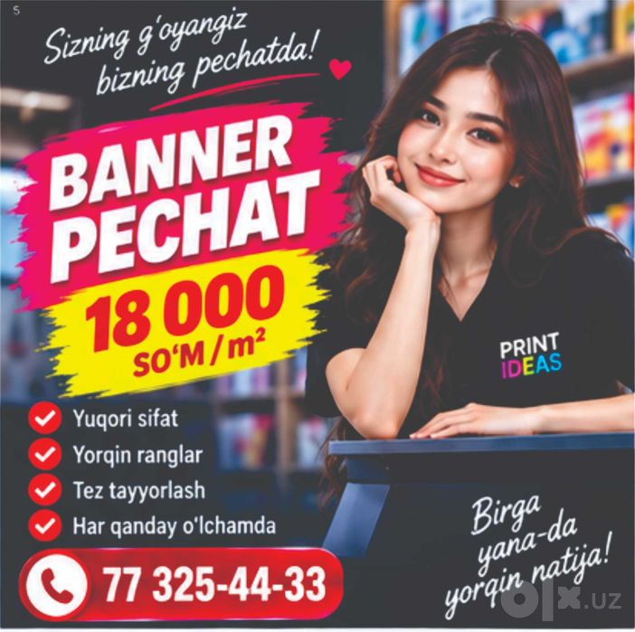 Reklama banner tayyorlash | 18 000 so‘mdan     24/7