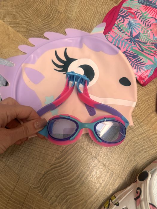 Lot bazin/ piscina costum baie ochelari casca aripiate