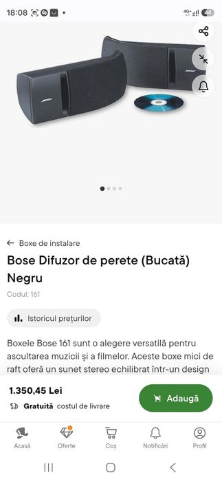 Boxe Bose 161 ideale surround pret magazin 1300 lei