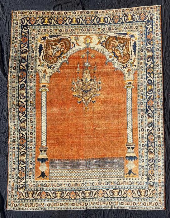 luxos covor vechi rugaciune persan Tabriz Haji Jalili manual iranian