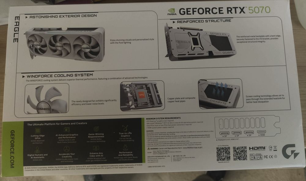 Видеокарта Gigabyte RTX Geforce Eagle 5070, 12GB